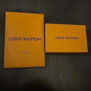 Louis Vuitton full set medium empty box shopping bag home decoration storage